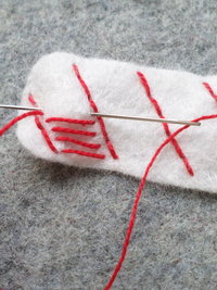 Candy Cane Felt Holiday Ornament DIY Kit 