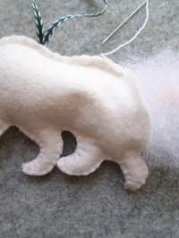 Polar Bear Collegiate Edition Felt Ornament DIY Kit 