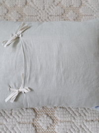 Embroidered Linen Throw Pillow