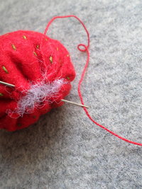 Strawberry Felt Holiday Ornament DIY Kit 