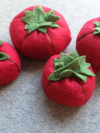 Classic Red Felt Tomato Pincushion