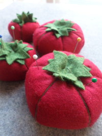 Classic Red Felt Tomato Pincushion