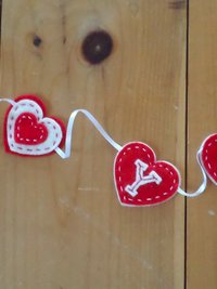 Valentine Hearts Felt Garland DIY Sewing Kit 