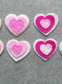 Valentine Hearts Felt Garland DIY Sewing Kit 