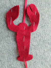 Maine Lobster Felt Garland DIY Sewing Kit 