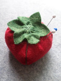 Classic Red Felt Tomato Pincushion