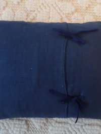 Blue Lobster Linen Throw Pillow