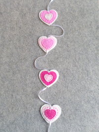 Valentine Hearts Felt Garland DIY Sewing Kit 