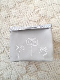 Hand Embroidered Canvas Fabric Basket