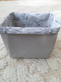 Hand Embroidered Canvas Fabric Basket