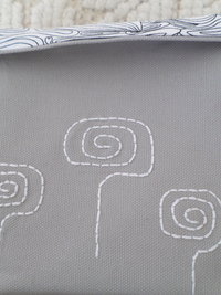 Hand Embroidered Canvas Fabric Basket