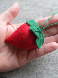 Strawberry Felt Holiday Ornament DIY Kit 