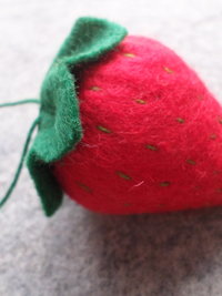 Strawberry Felt Holiday Ornament DIY Kit 