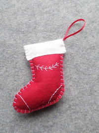 Christmas Stocking Felt Holiday Ornament DIY Kit 