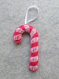Candy Cane Felt Holiday Ornament DIY Kit 