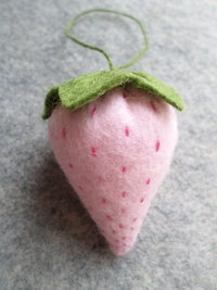 Strawberry Felt Ornament Lavender Sachet