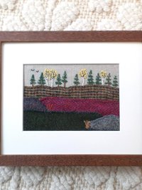 Downeast Autumn 8" x 10" Hand-Embroidered Crewel Wall Art