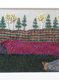 Downeast Autumn 8" x 10" Hand-Embroidered Crewel Wall Art