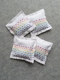 Lavender Sachet Hand Embroidered Rainbow Sachets