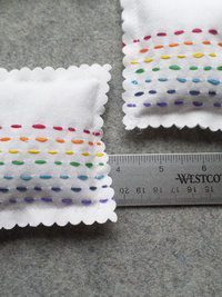 Lavender Sachet Hand Embroidered Rainbow Sachets
