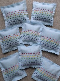 Lavender Sachet Hand Embroidered Rainbow Sachets