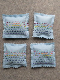 Lavender Sachet Hand Embroidered Rainbow Sachets