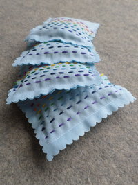 Lavender Sachet Hand Embroidered Rainbow Sachets