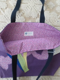 Maine Lobster & Seaweed Hand Embroidered Canvas Tote Bag - SMALL