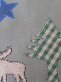 Maine Flag Moose Hand Embroidered Canvas Tote Bag - SMALL