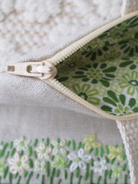 Wildflowers Hand Embroidered Linen Hand Bag