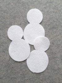 Cut Felt Shapes, 12 Snowman Pieces