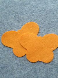 Cut Felt Shapes, 12 Butterfly Pieces
