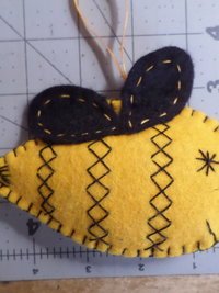 Bumble Bee Felt Holiday Ornament DIY Kit 