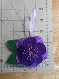 Purple Flower Felt Ornament DIY Kit 
