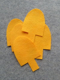 12 Cut Felt Shapes, Buoy Pieces