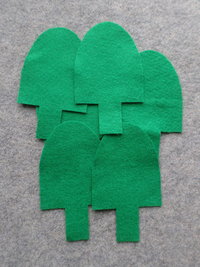 12 Cut Felt Shapes, Buoy Pieces