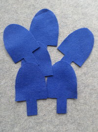12 Cut Felt Shapes, Buoy Pieces