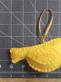 Yellow Bird Felt Holiday Ornament DIY Kit 