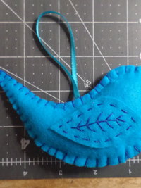 Blue Bird Felt Holiday Ornament DIY Kit 