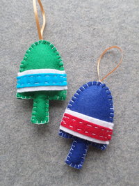 Set of 4 Buoys Felt Ornaments DIY Kit 