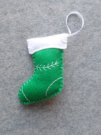 Christmas Stocking Felt Holiday Ornament DIY Kit 