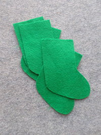 12 Cut Felt Shapes, Stocking Pieces