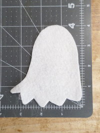 Cut Felt Shapes, 12 White Ghost Pieces
