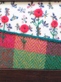Summer Landscape 5" x 7" Hand-Embroidered Crewel Wall Art