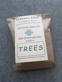 Set of 4 Tree Felt Ornaments DIY Kit 