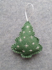 Heather Green Tree Felt Ornament