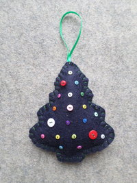 Maine Balsam Fir Tree Felt Ornament Sachet