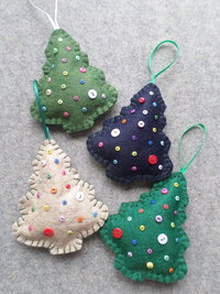 Maine Balsam Fir Tree Felt Ornament Sachet