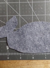 12 Cut Felt Shapes, Whale Pieces
