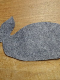12 Cut Felt Shapes, Whale Pieces